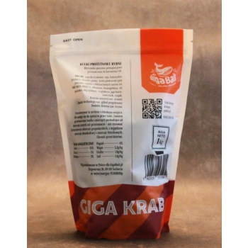 tył opakowania kulek zanętowych krab na złotym tle